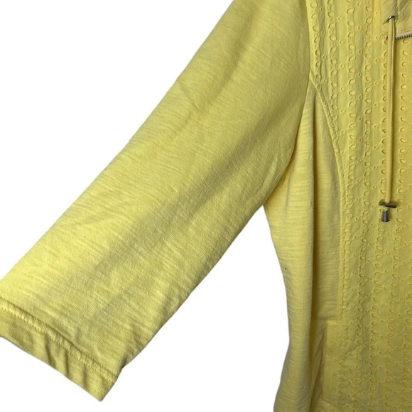 Weekends by Chicos,eyelet,front zip,bracelet sleeve lightweight jacket,cardigan - Picture 10 of 14